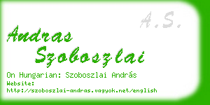 andras szoboszlai business card